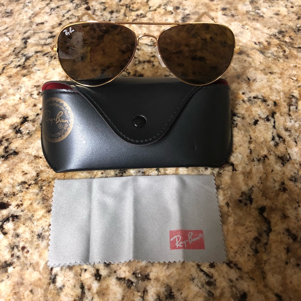 Authentic Ray-Ban aviator sunglasses